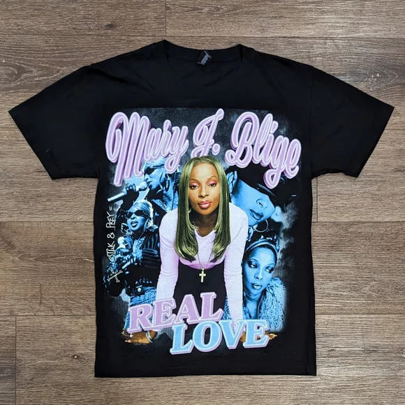 Shirts | Mary J Blige Real Love Rap Tee Style Tshirt Size S | Poshmark